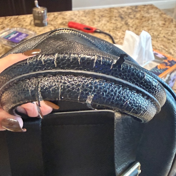 Pre loved Inspired Backpack Bag Black-REVIEW LAST TWO PICTURES FOR CALLOUTS - Picture 9 of 11